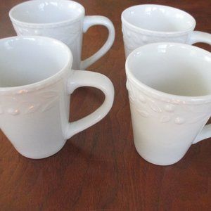 Royal Norfolk Tall Mugs White with Cherries and Leaves set of 3 RNF53